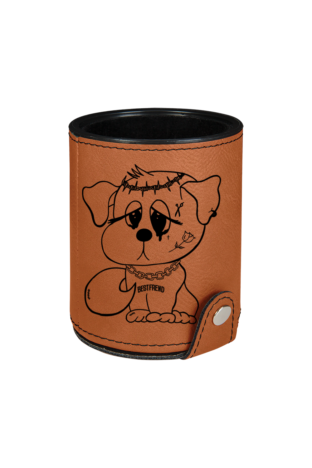 Laserable Leatherette Dice Cup with 5 Dice