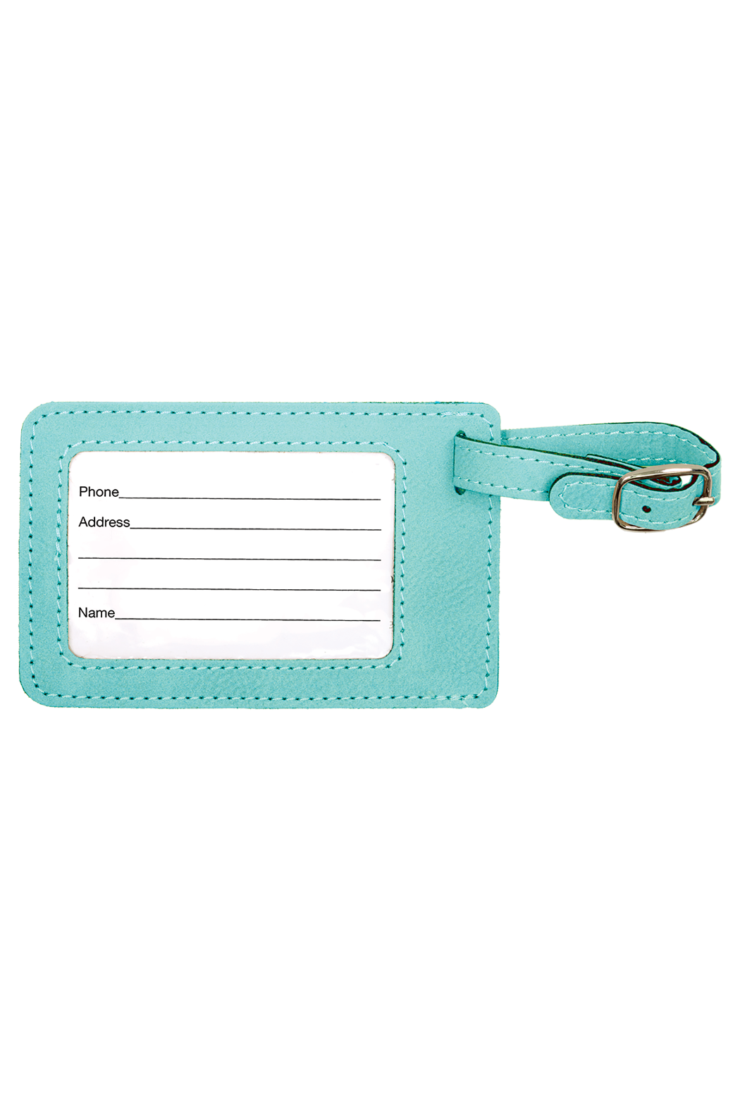 4 1/4" x 2 3/4" Laserable Leatherette Luggage Tag