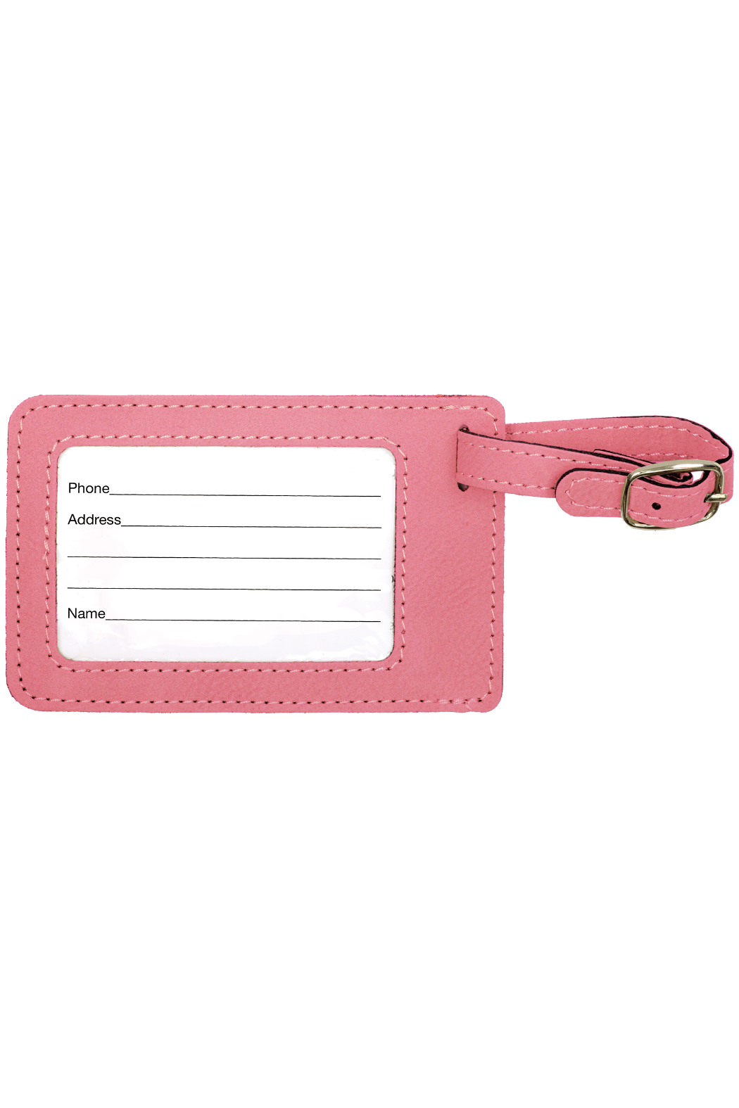 4 1/4" x 2 3/4" Laserable Leatherette Luggage Tag