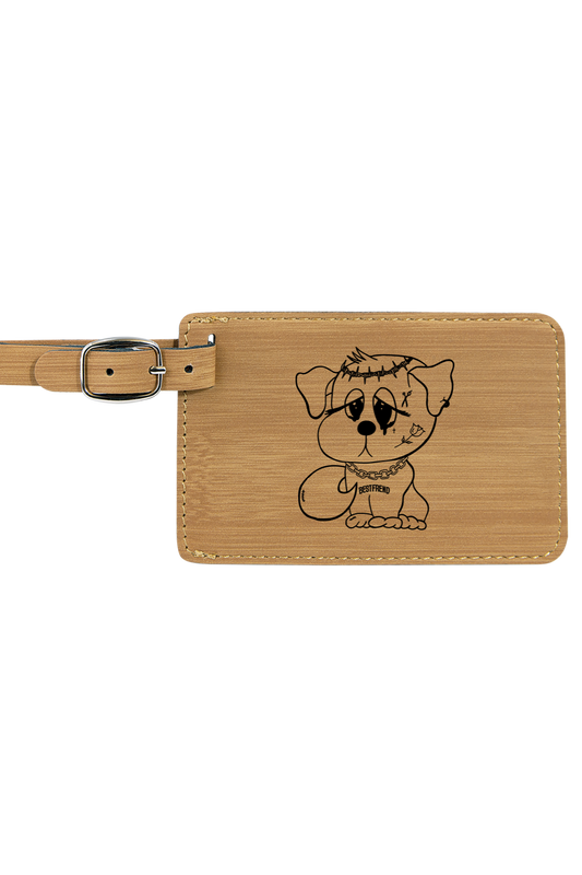 4 1/4" x 2 3/4" Laserable Leatherette Luggage Tag