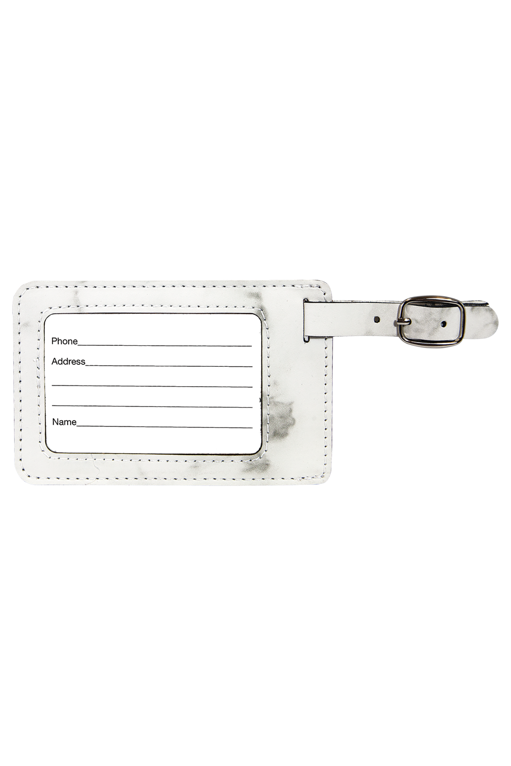 4 1/4" x 2 3/4" Laserable Leatherette Luggage Tag