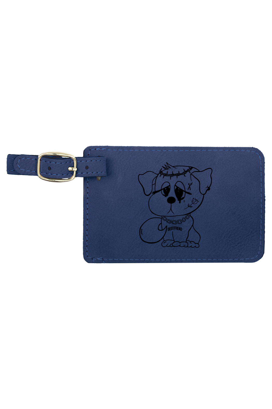 4 1/4" x 2 3/4" Laserable Leatherette Luggage Tag