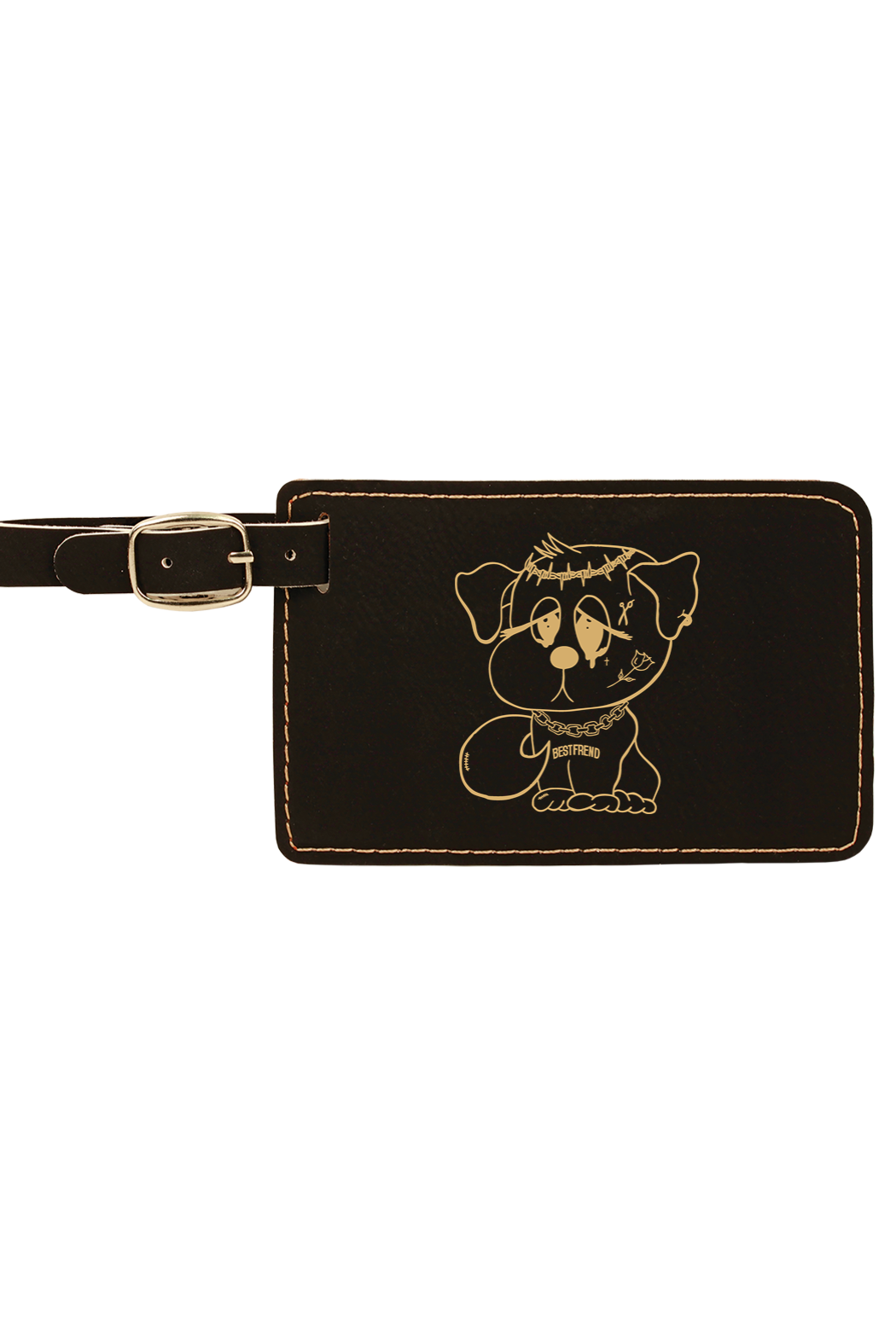 4 1/4" x 2 3/4" Laserable Leatherette Luggage Tag