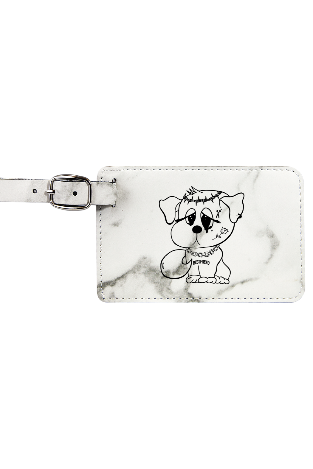 4 1/4" x 2 3/4" Laserable Leatherette Luggage Tag