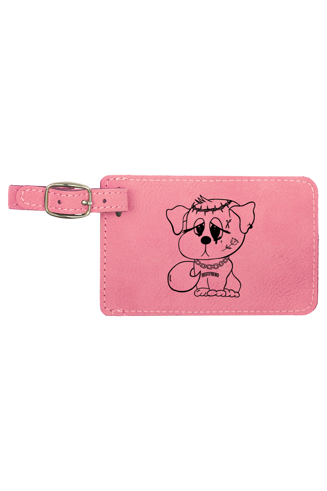 4 1/4" x 2 3/4" Laserable Leatherette Luggage Tag