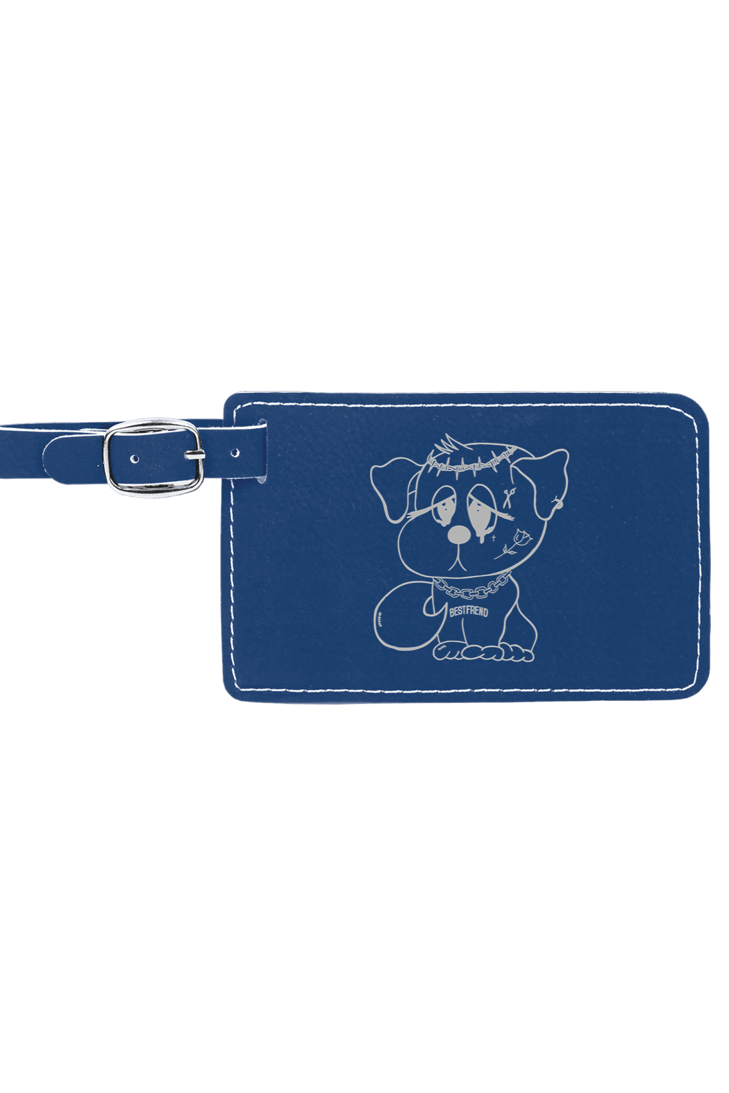 4 1/4" x 2 3/4" Laserable Leatherette Luggage Tag