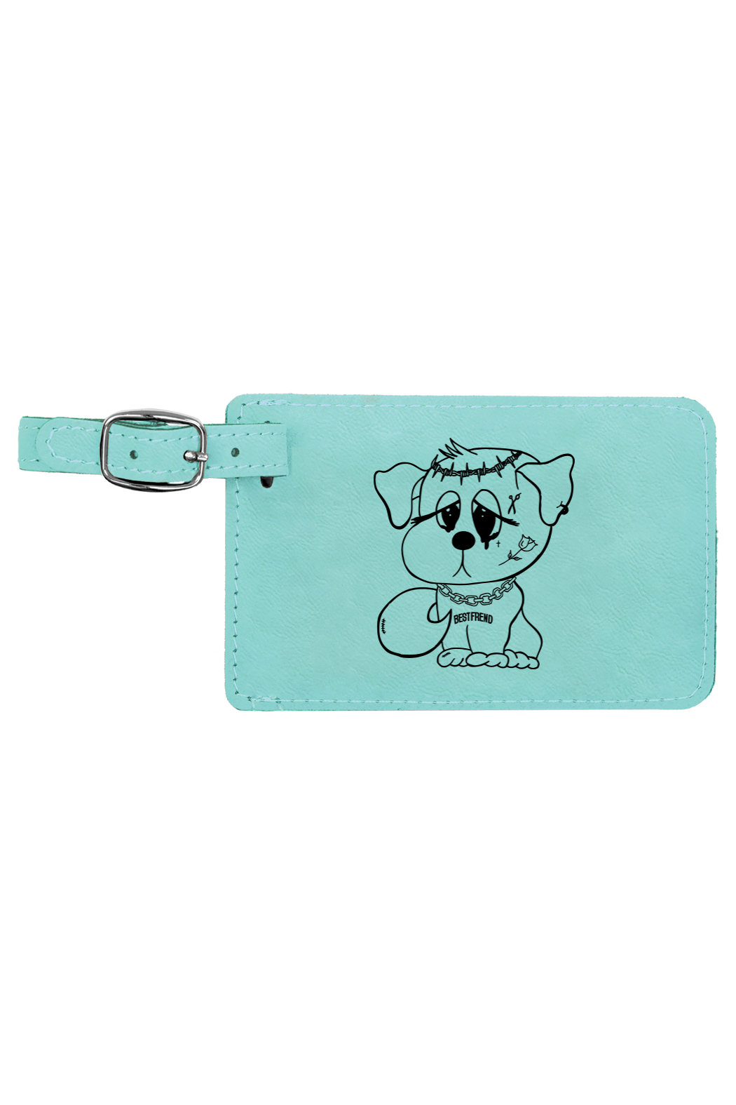 4 1/4" x 2 3/4" Laserable Leatherette Luggage Tag