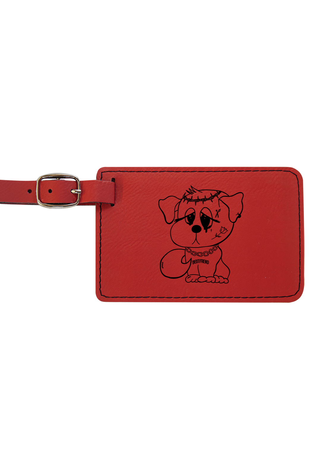4 1/4" x 2 3/4" Laserable Leatherette Luggage Tag