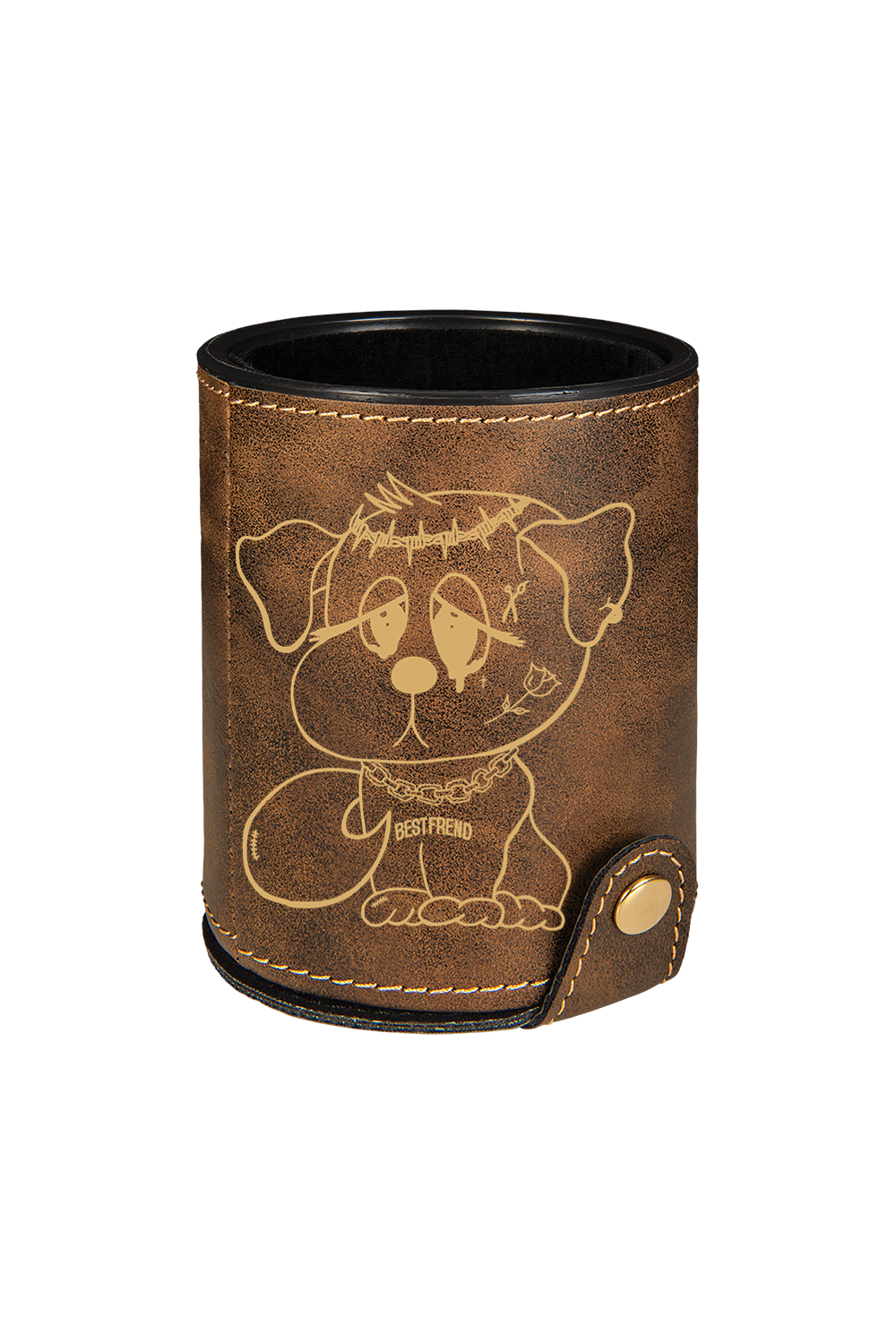 Laserable Leatherette Dice Cup with 5 Dice