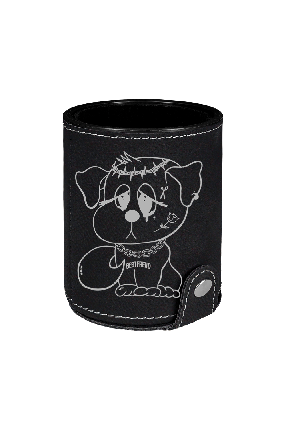Laserable Leatherette Dice Cup with 5 Dice