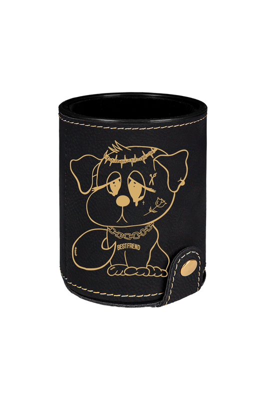 Laserable Leatherette Dice Cup with 5 Dice